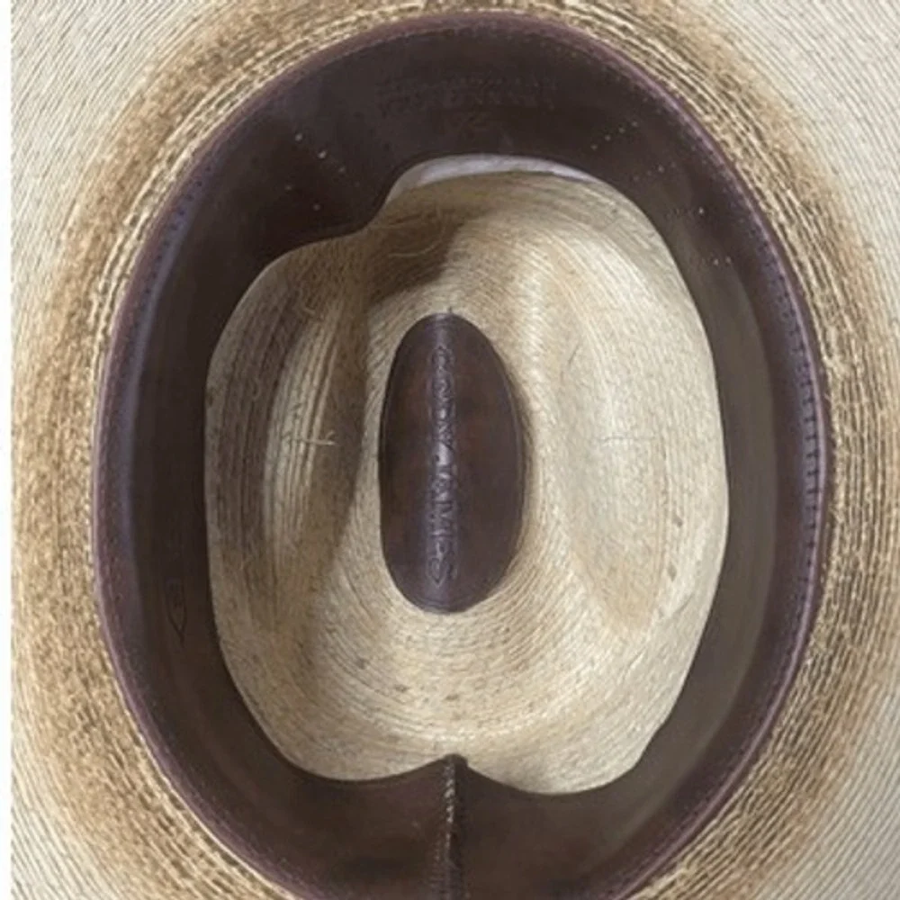 Cody‎ James 20X Natural Palm Leaf Straw Cowboy Hat 7 5/8 Ponderosa Western Hat